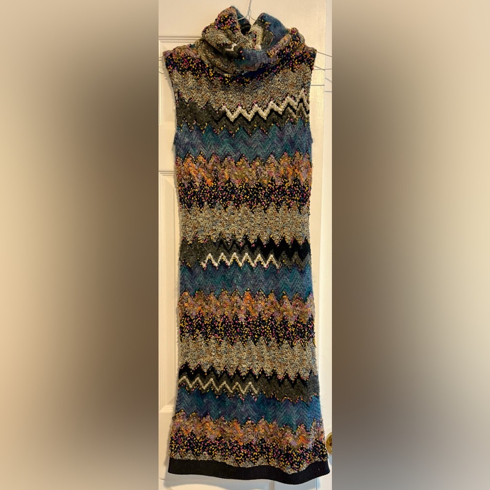 Peter Som Sleeveless High Neck Sweater Dress Size Small